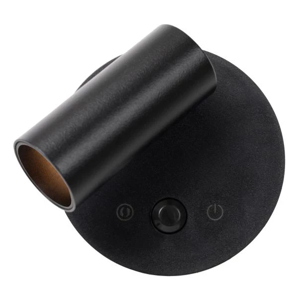 Lucide TONI - wiederaufladbare Wandstrahler / Wandleuchte - Akku/Batterie - Ø 8,1 cm - LED Dim. - CCT - 1x2W 2700K/4000K - Bewegungssensor (Abschaltbar) - Magnetisch - Schwarz - detail 1